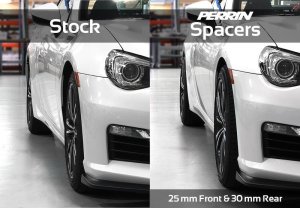 Subaru WRX STI Wheel Spacers (2) - Perrin Performance - 30mm 5x100 56mm CB - 2004